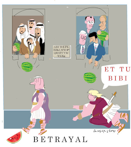 Cartoon: Big Size betrayal (medium) by gungor tagged isparta,at,middle,east,sparta,at,middle,east