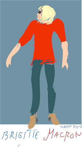 Cartoon: Brigitte Macron (medium) by gungor tagged french,first,lady,french,first,lady