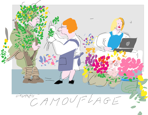 Cartoon: Camouflage (medium) by gungor tagged soldier,soldier