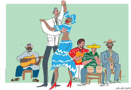 Cartoon: Cuba (medium) by gungor tagged usa