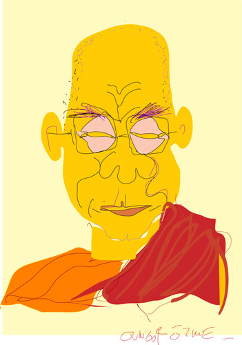 Cartoon: dalai lama-2 (medium) by gungor tagged religion