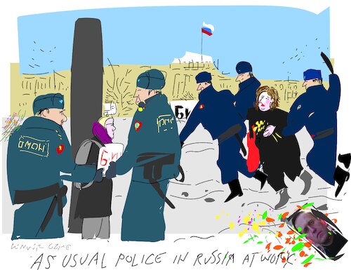 Cartoon: Death of Alexei Navalny (medium) by gungor tagged death,at,the,arctic,prison,death,at,the,arctic,prison