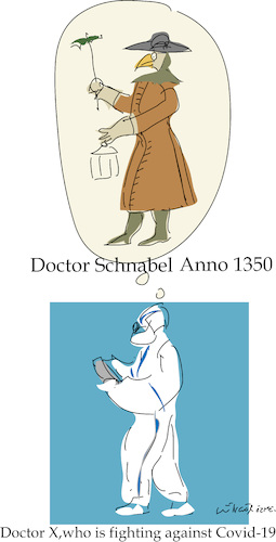 Cartoon: Doctor Schnabel (medium) by gungor tagged pandemic,pandemic