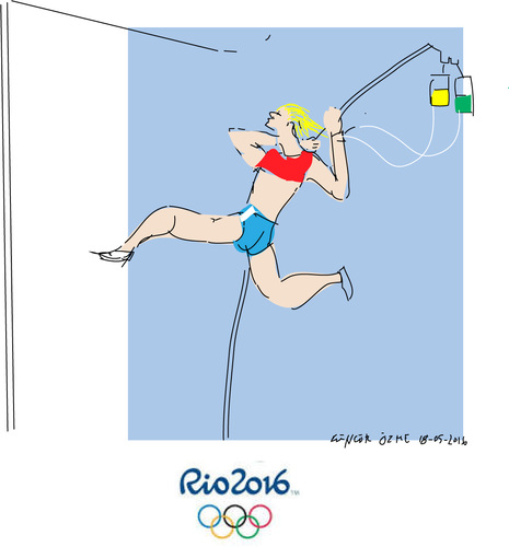 Cartoon: Doping (medium) by gungor tagged oliympic,2016