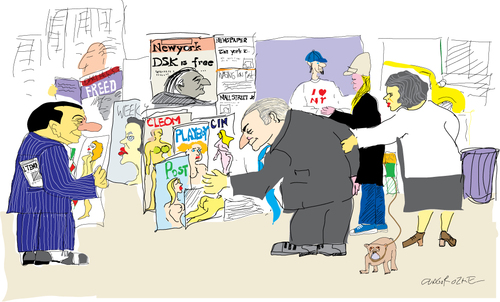 Cartoon: DSK est libre (medium) by gungor tagged dsk