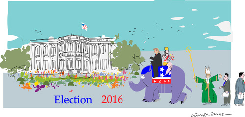 Cartoon: Election 2016 A (medium) by gungor tagged united,states