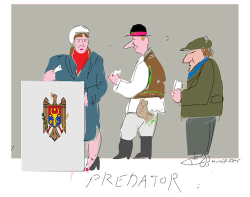 Cartoon: Election in Moldova (medium) by gungor tagged moldova,election,2025,moldova,election,2025