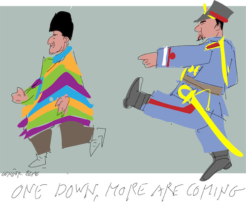Cartoon: Evo Morales resigns (medium) by gungor tagged bolivia,bolivia
