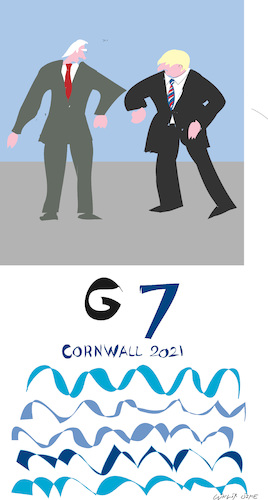 Cartoon: G 7 Summit 2021 (medium) by gungor tagged summit,2021,summit,2021