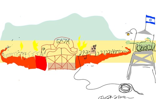 Cartoon: Gaza blockade (medium) by gungor tagged middle,east