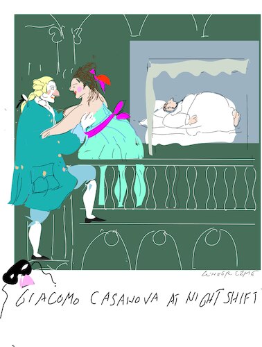 Cartoon: Giacomo Casanova (medium) by gungor tagged life,of,casanova,life,of,casanova