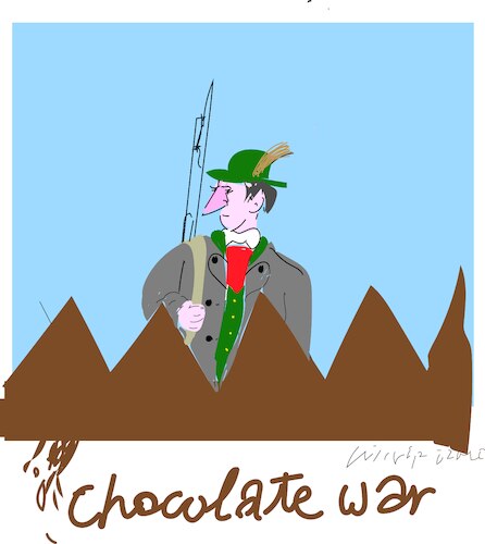Cartoon: Great Chocolate WarD (medium) by gungor tagged great,chocolate,war,great,chocolate,war
