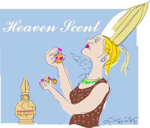 Cartoon: Holy Scent (medium) by gungor tagged pope