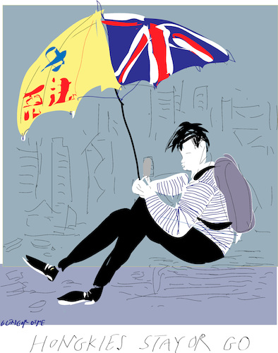 Cartoon: Hong Kong People (medium) by gungor tagged hong,kong,hong,kong