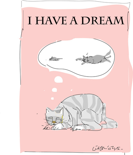 Cartoon: I have A Dream (medium) by gungor tagged cat