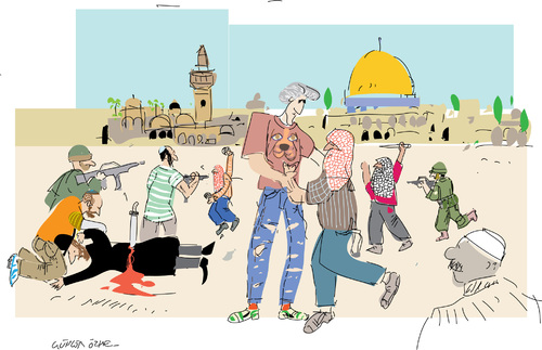 Cartoon: intifada (medium) by gungor tagged middle,east