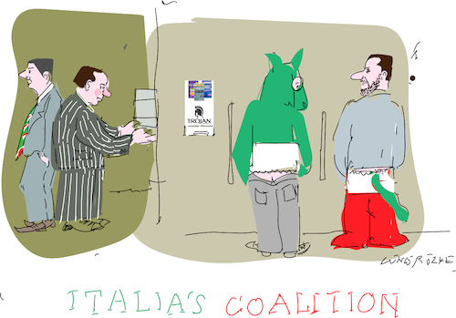 Cartoon: Italian Coalition (medium) by gungor tagged italy,italy