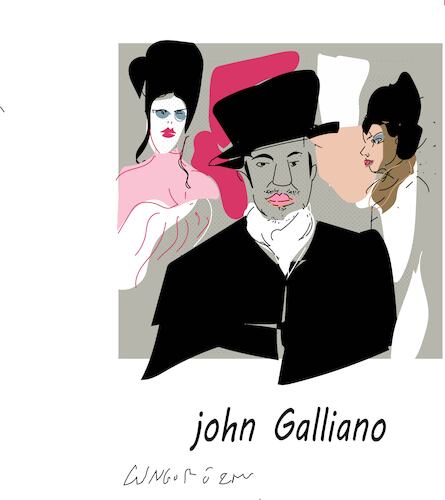 Cartoon: John Galliano (medium) by gungor tagged john,galliano,john,galliano