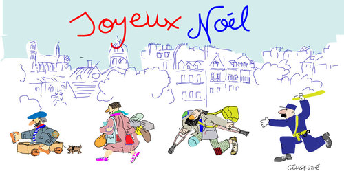 Cartoon: Joyeux Noel (medium) by gungor tagged france