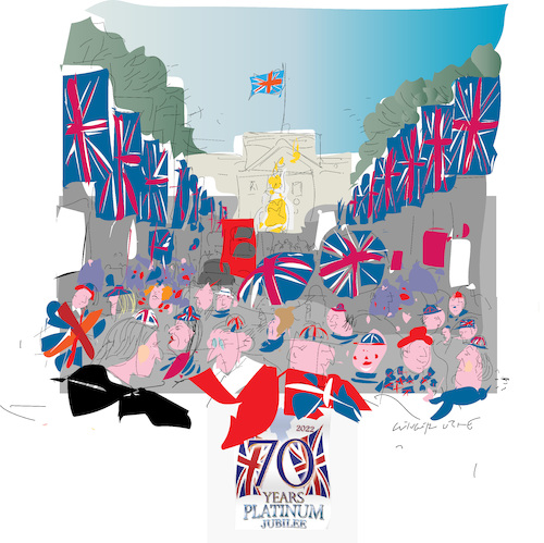 Cartoon: Jubilee celebrations in UK (medium) by gungor tagged 70,years,jubilee,for,queen,70,years,jubilee,for,queen