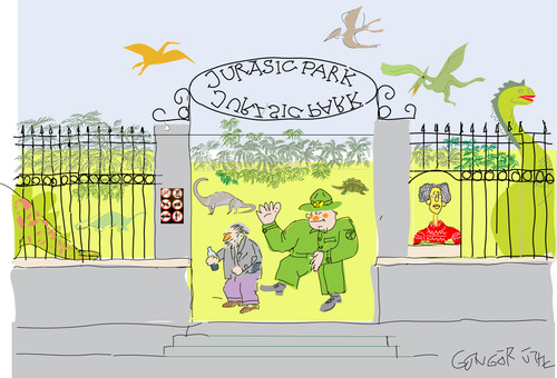 Cartoon: Jurasic park (medium) by gungor tagged nature