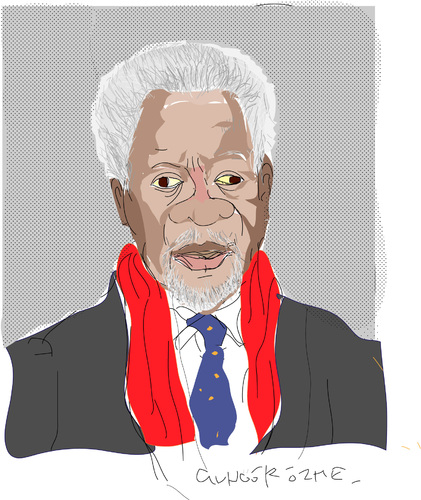 Cartoon: Kofi Annan (medium) by gungor tagged middle,east