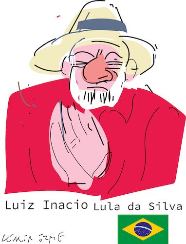 Cartoon: Lula from Brazil (medium) by gungor tagged lula,from,brazil,lula,from,brazil