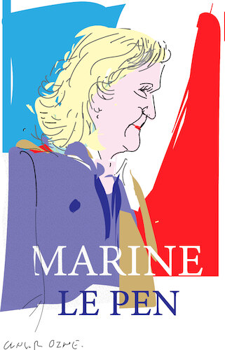 Cartoon: Marine Le Pen (medium) by gungor tagged marine,le,pen,marine,le,pen