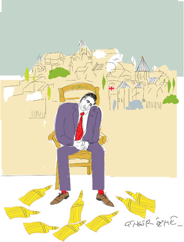 Cartoon: M.Saakashvili (medium) by gungor tagged georgia