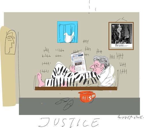 Cartoon: N Sarkozy sentenced (medium) by gungor tagged sarkozy,sentenced,sarkozy,sentenced