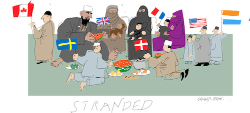 Cartoon: No Man s Land (medium) by gungor tagged middle,east,middle,east