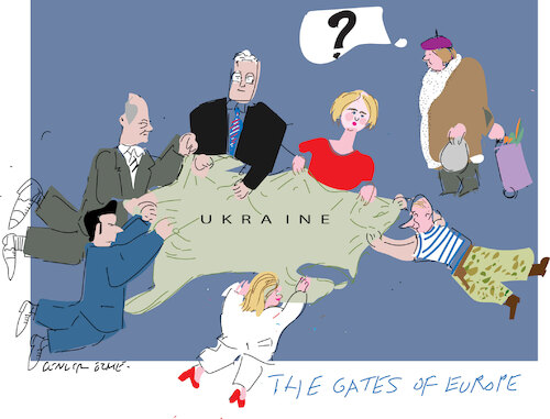 Cartoon: Peace talk for Ukraine (medium) by gungor tagged european,summit,for,ukraine,european,summit,for,ukraine