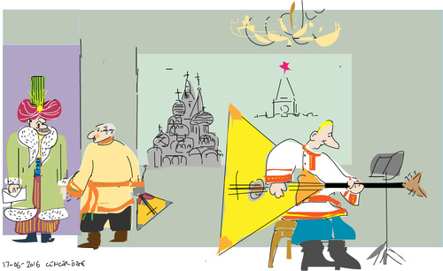 Cartoon: Poutine versus Sultan (medium) by gungor tagged turkey