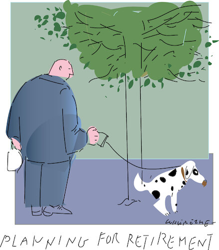 Cartoon: Retirement (medium) by gungor tagged planning,for,retirement,planning,for,retirement