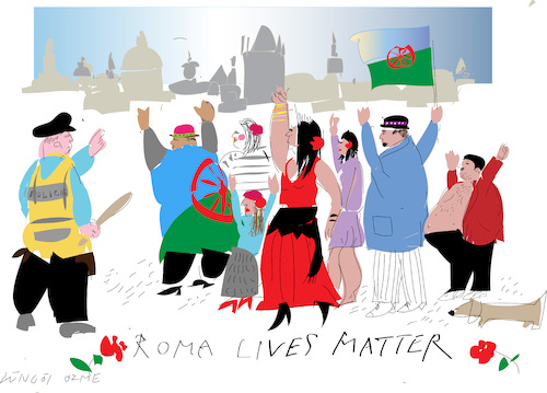 Cartoon: Roma lives matter (medium) by gungor tagged romas,or,gypsies,romas,or,gypsies