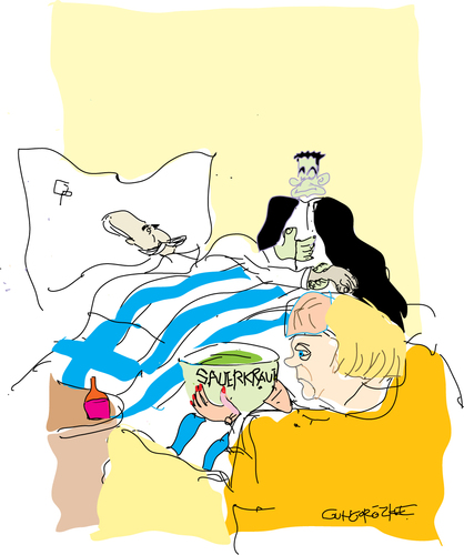 Cartoon: sauerkraut (medium) by gungor tagged greece