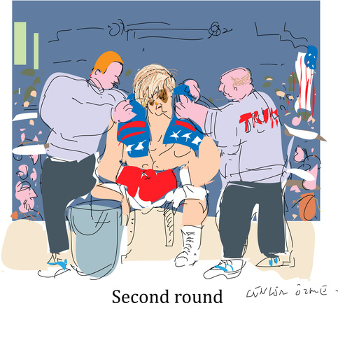 Cartoon: second round (medium) by gungor tagged usa