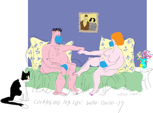 Cartoon: Sex Life during Corona crisis (medium) by gungor tagged coronavirus,coronavirus