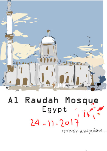 Cartoon: Sinai Mosque (medium) by gungor tagged egypt