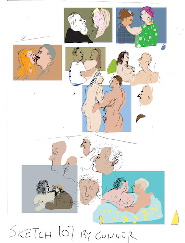 Cartoon: Sketch No 107 (medium) by gungor tagged love,story,sketch,love,story,sketch