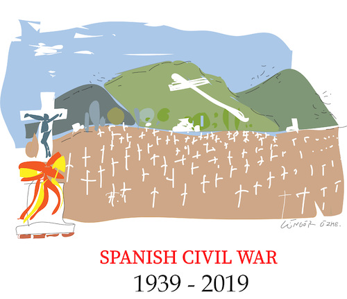 Cartoon: Spanish Civil War (medium) by gungor tagged spain,spain