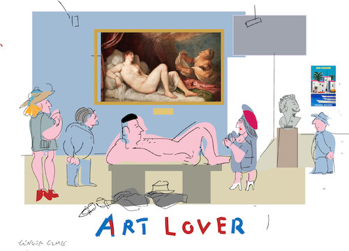 Cartoon: Story of art lover guy (medium) by gungor tagged life,in,the,gallery,life,in,the,gallery