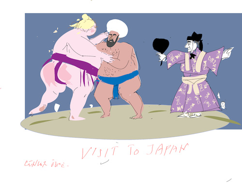 Cartoon: Sumo Wrestling (medium) by gungor tagged usa,usa