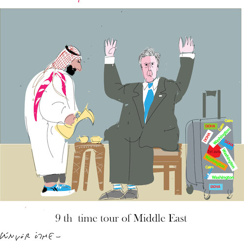 Cartoon: Tour of Middle East (medium) by gungor tagged ninth,trip,for,peace,ninth,trip,for,peace