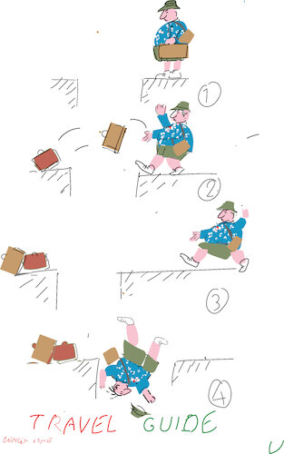 Cartoon: Travel guide (medium) by gungor tagged holyday,maker,holyday,maker