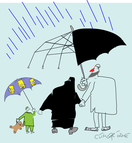 Cartoon: umbrella (medium) by gungor tagged religion