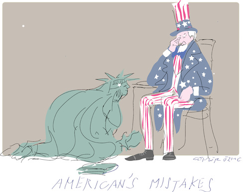 Cartoon: Uncle Sam s worries (medium) by gungor tagged usa,usa