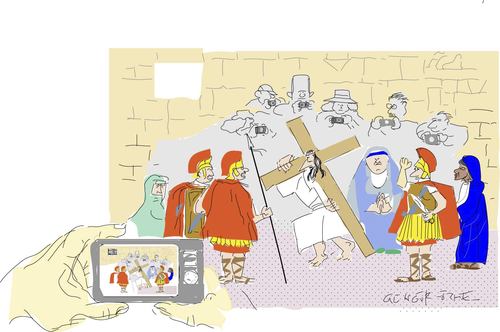 Cartoon: Via dolorosa (medium) by gungor tagged jesus