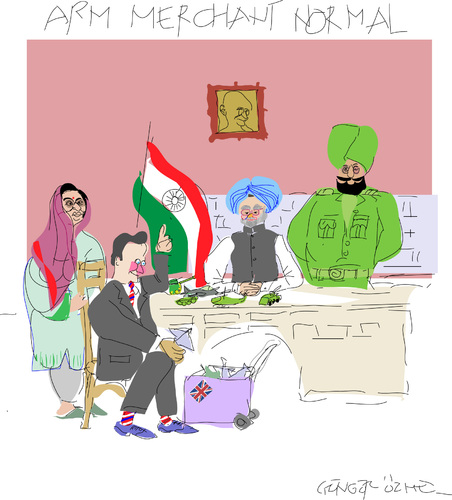 Cartoon: Arms dealing sans frontier (medium) by gungor tagged india