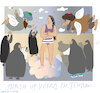 Cartoon: Aphrodite of Tehran (small) by gungor tagged naked,girl,in,iranian,campus